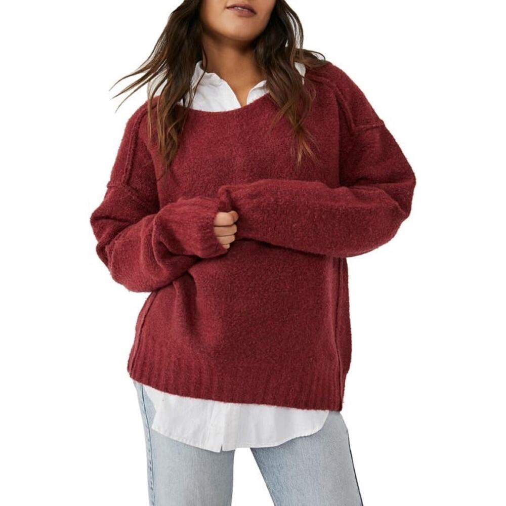 Free People Women's Eastwood Tunic Top, Rhubarb Heather, US M